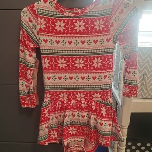 LBB TWIRL RUFFLE DRESS CHRISTMAS PRINT 2021